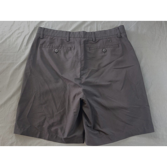 FootJoy Lightweight Flat Front Stretch Microfiber Golf Shorts. Black, Size 34. - Picture 4 of 5